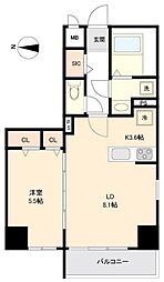 リテラス森下 1LDKの間取図画像