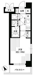 アドバンス相模原 1Kの間取図画像