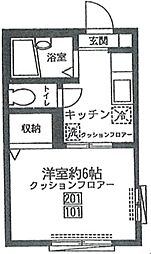 Vivace 1Kの間取図画像