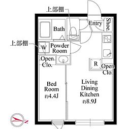 メモラ西馬込 1LDKの間取図画像