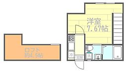 Luonto古淵 2階1Kの間取り