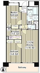ATGPark東品川 2LDKの間取図画像