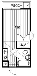 ウイング百合ケ丘2 ワンルームの間取図画像
