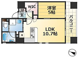 アーバネックス神戸水木通 1LDKの間取図画像