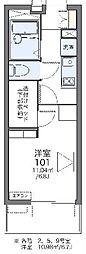 レオパレスモンサンミッシェル 1Kの間取図画像
