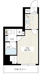レアライズ綾瀬 1Kの間取図画像