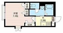 graceful.M 2階1Kの間取り