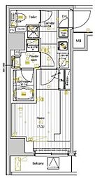PREMIUM CUBE 両国DEUX 6階1Kの間取り