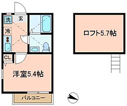ココハイム鶴見 1Kの間取図画像