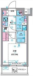 GENOVIA天王台 1Kの間取図画像