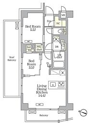 AIFLAT明大前 2LDKの間取図画像