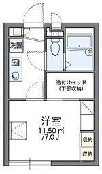 レオパレスJIPANG 1Kの間取図画像