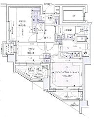 レジデンシャル池袋本町 5階2LDKの間取り