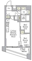NOGATA RESIDENCE 2LDKの間取図画像