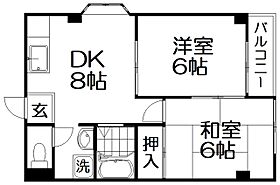 ロイヤルコート  ｜ 大阪府交野市郡津４丁目（賃貸マンション2DK・4階・40.00㎡） その2