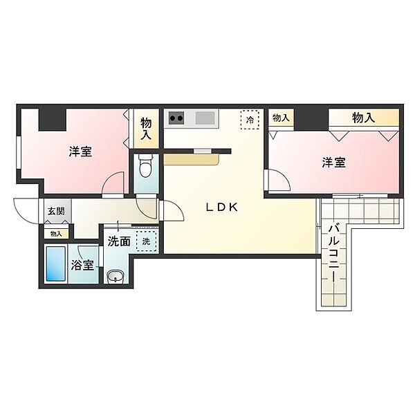 パークハイム北花田 ｜大阪府堺市北区北花田町４丁(賃貸マンション2LDK・5階・50.54㎡)の写真 その2