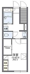 レオパレスルミエール 1Kの間取図画像