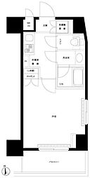 ルーブル王子 1Kの間取図画像