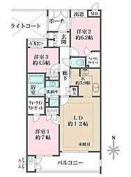 びゅうパルク中野上ノ原 3LDKの間取図画像