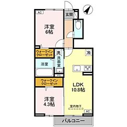 CLASSEUM桶川泉V V 2LDKの間取図画像