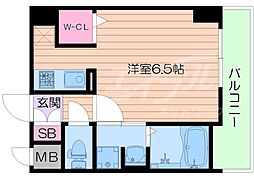 JR大阪環状線 京橋駅 徒歩6分の賃貸マンション 4階1Kの間取り