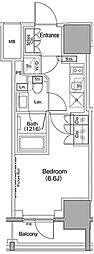 ザ・パークハビオ麻布十番 1Kの間取図画像