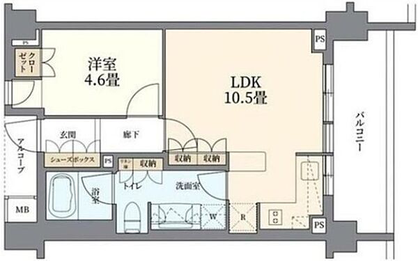 グランシーナ八幡山リスパイア ｜東京都杉並区上高井戸１丁目(賃貸マンション1LDK・4階・38.58㎡)の写真 その2