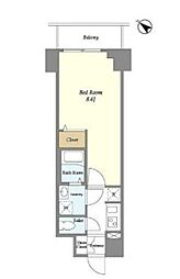 東急多摩川線 鵜の木駅 徒歩2分の賃貸マンション 2階1Kの間取り
