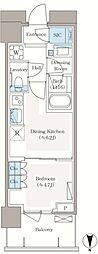 パークシティ中野ザタワーエアーズ 1DKの間取図画像