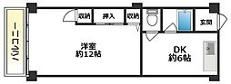 領家マンション 1DKの間取図画像