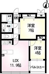 メゾンブラン 1SLDKの間取図画像