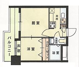 エステート・モア薬院シャンブル 2Kの間取図画像
