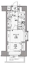 日神デュオステージ浅草 1DKの間取図画像