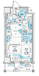 デュオステージ北千住III 2階1LDKの間取り