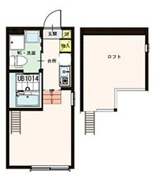 ディア コート梅島 1階ワンルームの間取り