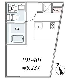 trias285 1DKの間取図画像