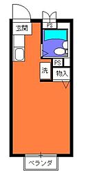 サンライズＳＡＴＯＨ 2階1Kの間取り
