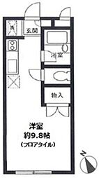クレール川崎 ワンルームの間取図画像