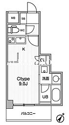 JMFResidence町田 ワンルームの間取図画像