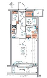 京急空港線 穴守稲荷駅 徒歩4分の賃貸マンション 1階1Kの間取り