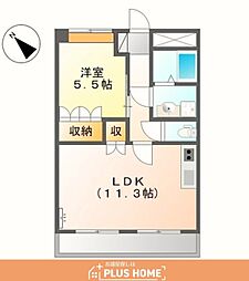 レジデンス21 1LDKの間取図画像