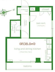 メゾン東麻布 1LDKの間取図画像