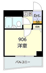 ライオンズプラザ鶴見中央 1Kの間取図画像