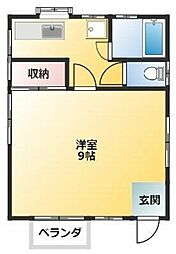 新田戸建てＦＧ号棟 1Kの間取り