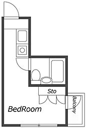 メゾン・ド・ルージュ ワンルームの間取図画像