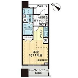 ライオンズ東十条ステーションプラザ ワンルームの間取図画像