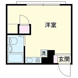 エリア中山 ワンルームの間取図画像