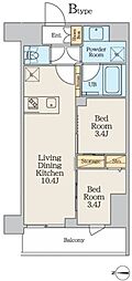 墨田区吾妻橋2丁目マンション 2LDKの間取図画像