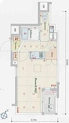 ビバリーホームズ池袋 1Kの間取図画像