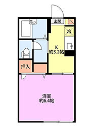 パークアベニュー青山 1Kの間取図画像
